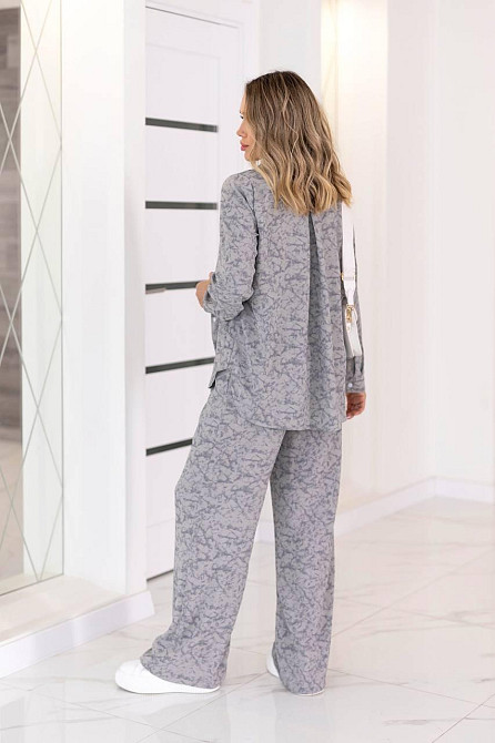 Жіночий легкий прогулянковий костюм: сорочка та штани американський креп Сірий, 46/48 Одеса - фото 3