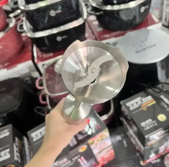 Блендер ручной 5 в 1 на 1500 Вт с измельчителем и насадками миксер и вспенитель молока 20 скоростей Zepline Коломыя