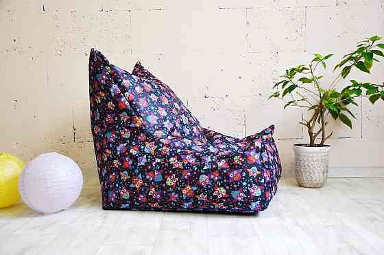 Бескаркасное кресло Вильнюс принт Совы Киев