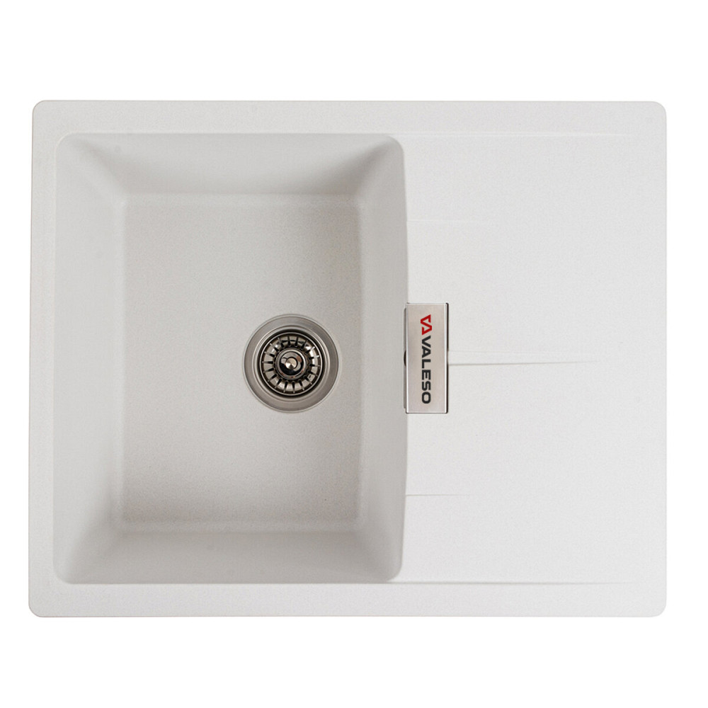 VALESO Гранітна мийка для кухні VALESO 6250 ZIRKONE матова Білосніжна Киев - изображение 1