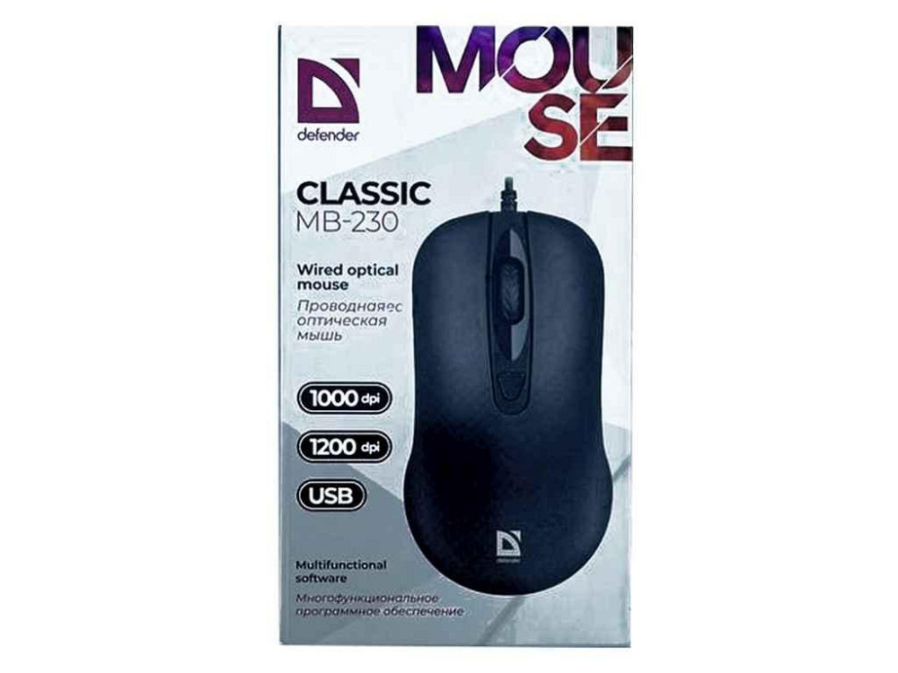 Мишка дротова компютерна Classic MB-230 ТМ Defender Київ - фото 1