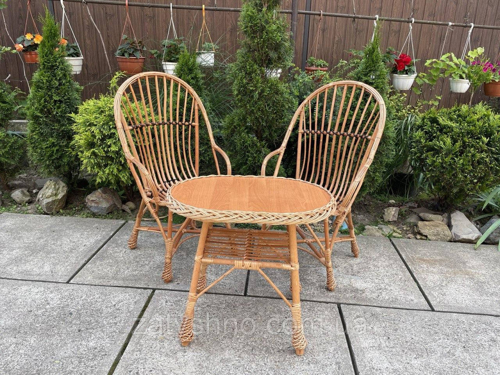 Меблі плетені на балкон з лози Київ - фото 6