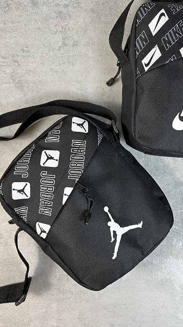 Барстека Nike, Чоловіча сумка через плече, Текстова барсетка на три відділення, Брендаова сумкаMasterSem Київ - фото 6