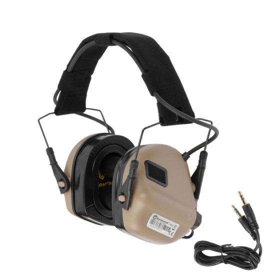 Активні захисні навушники Earmor M31 Plus із кріпленням Чебурашка Earmor M16A (Койот) Вінниця