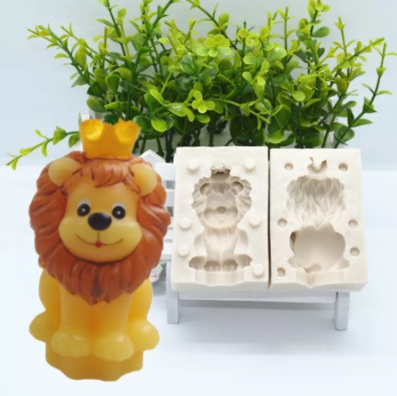 Молд силиконовый Лев 65 на 45 мм серый Киев - изображение 1