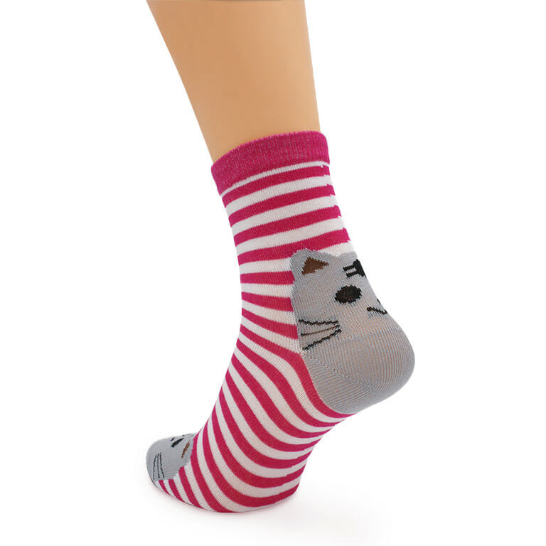 Шкарпетки Демісезонні СІРИЙ КОТИК Високі Малиновий 38-40 Суми - фото 2