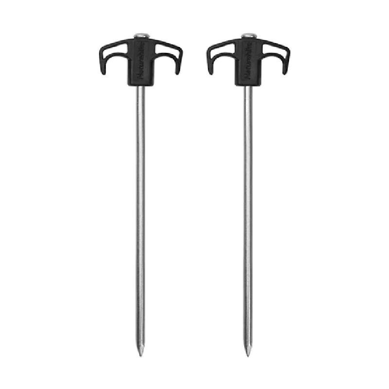 Кілки металеві Naturehike NH21YW133, 25 см, чорні 2 шт. Киев - изображение 1