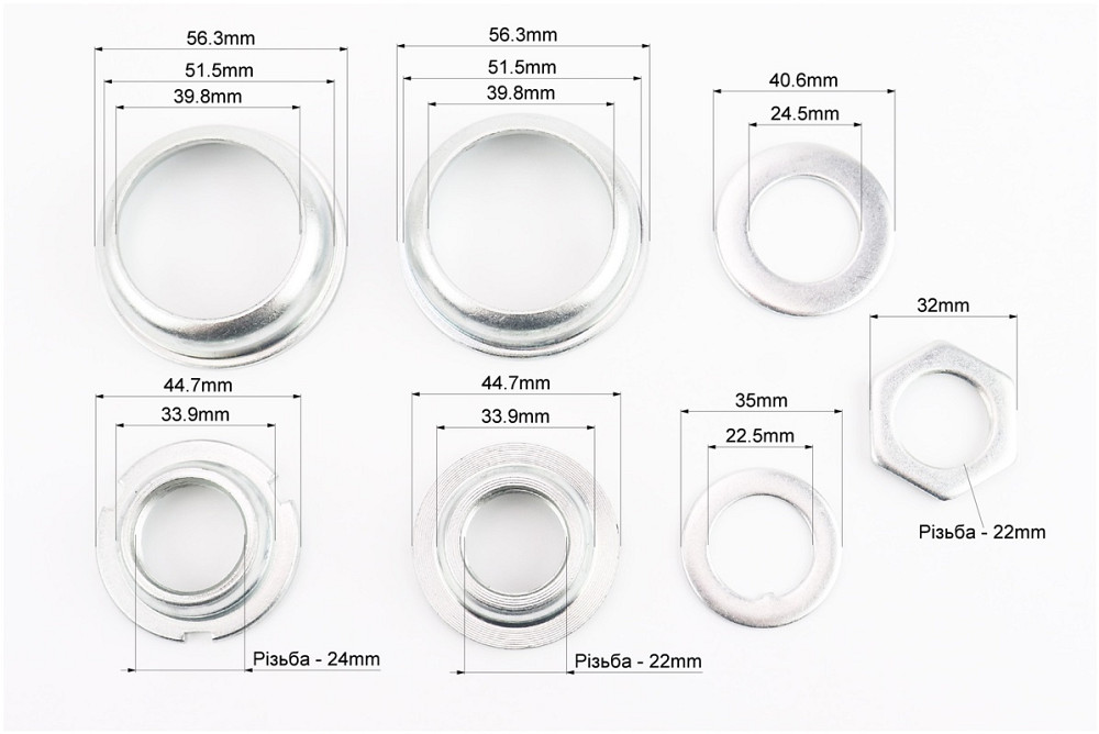 Кріплення каретки BMX з чашками Ø51,5мм Київ - фото 3