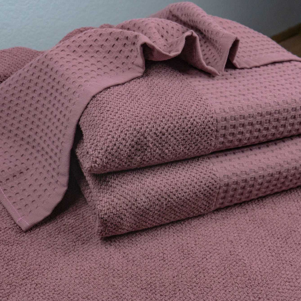 Банний рушник Вафельний Бордюр GM Textile 70х140см 450г/м2 (Виноград) Суми - фото 2