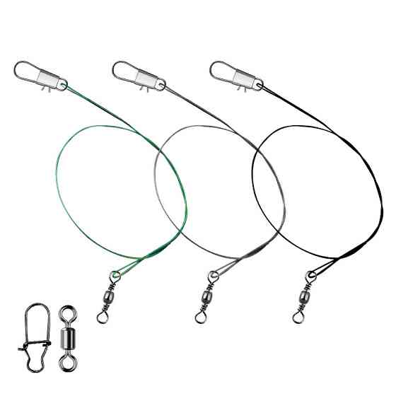 Набор из 20 стальных поводков для рыбалки 15 см Киев