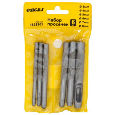 Пробійник Sigma 6шт 3-8мм (4328361) Вінниця - фото 3