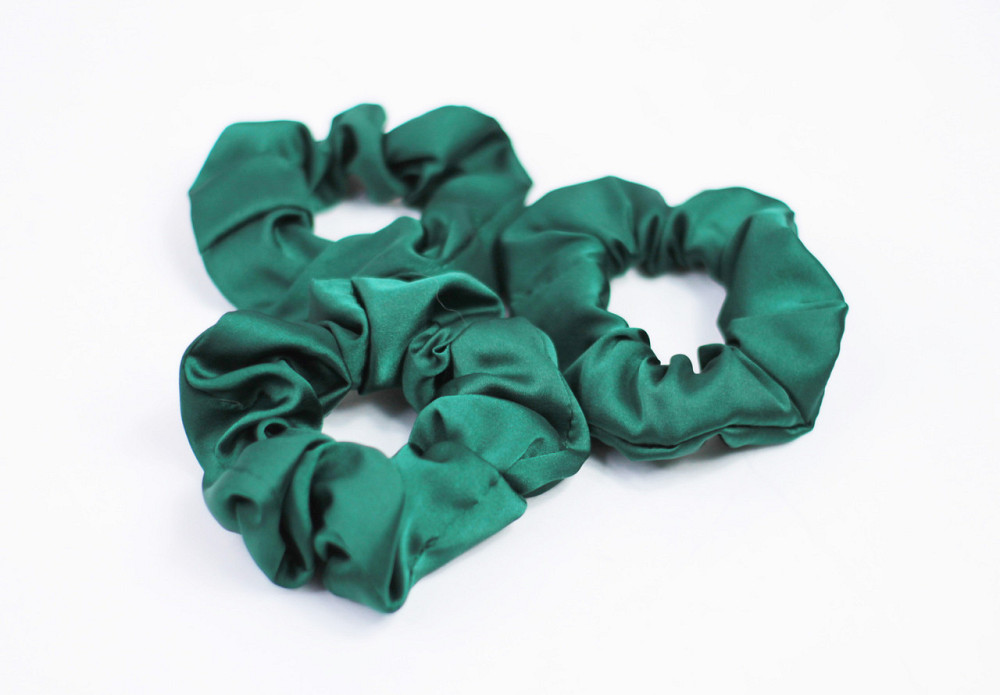 Гумка для волосся шовкова Зелений Харків - фото 3