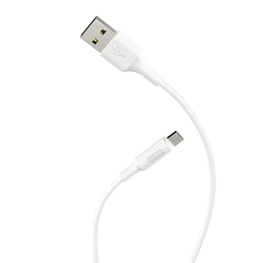 Кабель HOCO X25 USB to Micro 2A, 1m, PVC, PVC connectors, White Київ - фото 4