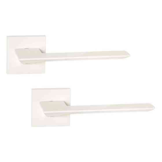 Ручка для дверей квадратной розетке Кедр Ультра 21.175 белый матовый Киев