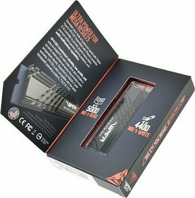 SSD M.2 Patriot Viper VP4100 2TB NVMe 2280 PCIe 3.0 4700/4200 3D TLC Київ - фото 2
