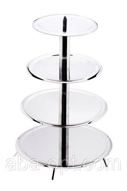 Стойка под торт 4-ярусная нержавеющая сталь Н 56 см ( см ) Одесса - изображение 1