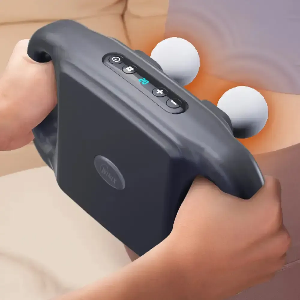 Перкуссионный массажер для тела, 4 головок, от USB, YCY -1601 / Массажер для спины / Вибромассажер Коломыя - изображение 3