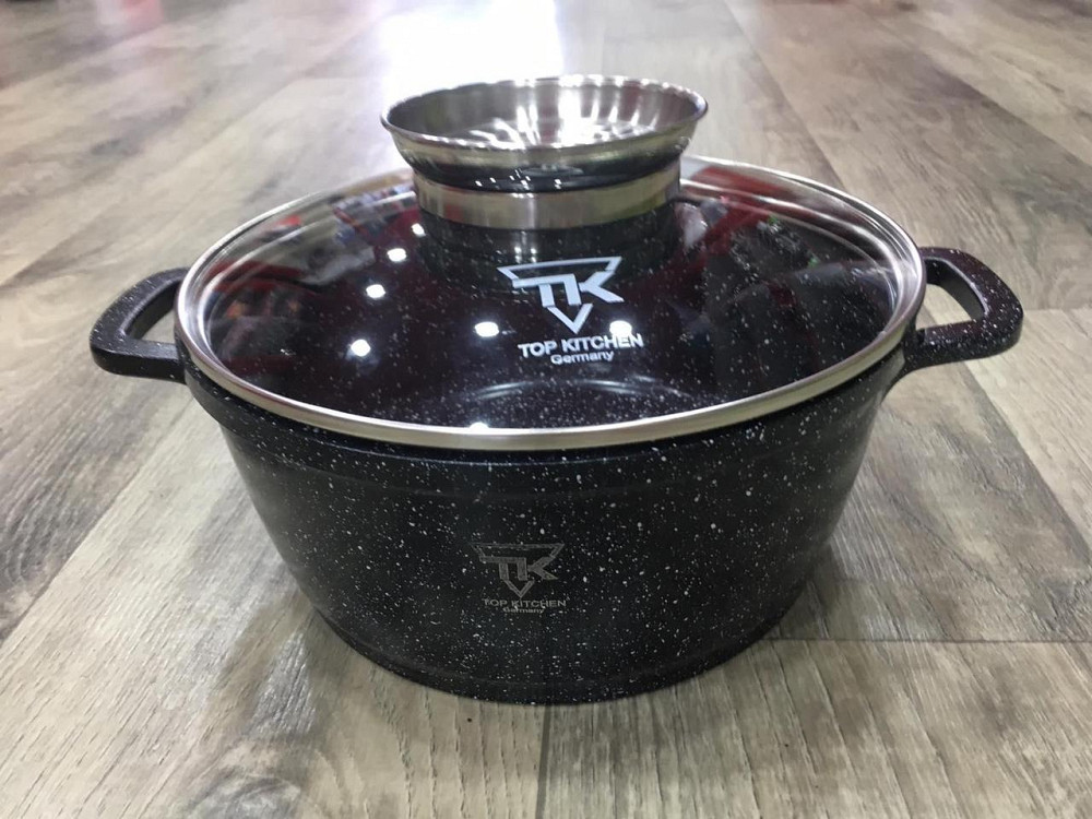 Каструля Top Kitchen (чорна в білу) TK 00051 (6 шт./ясть) Одеса - фото 1