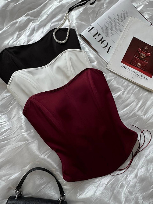 Жіночий базовий корсет костюмка Lux Бургунді, 42 Одеса - фото 5