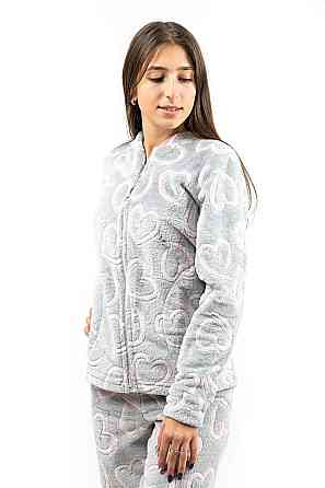 Домашний теплый костюм (пижама) женский серый 