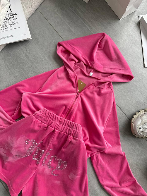 Женский стильный повседневный велюровый костюм Розовый, 42/44 Одесса - изображение 3