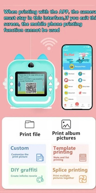 Дитячий фотоапарат принтер термо Харків - фото 4