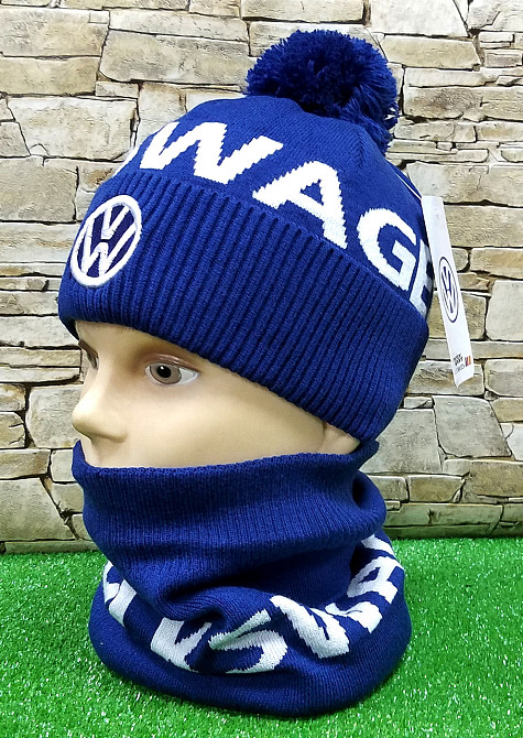 Комплект шапка + баф WOLKSWAGEN Pom Pom Fleece Київ - фото 2