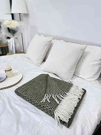 Vladi Плед Vladi 140x200 см из 100% вовни вівці з Нової Зеландії зелений Коломия