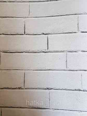 Шпалери флізелінові екологічно чисті Decoprint Good Vibes 0.53х10 молодіжні під цеглу білі світло сірі Київ