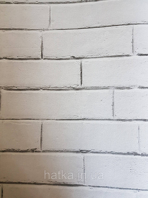 Шпалери флізелінові екологічно чисті Decoprint Good Vibes 0.53х10 молодіжні під цеглу білі світло сірі Київ - фото 1