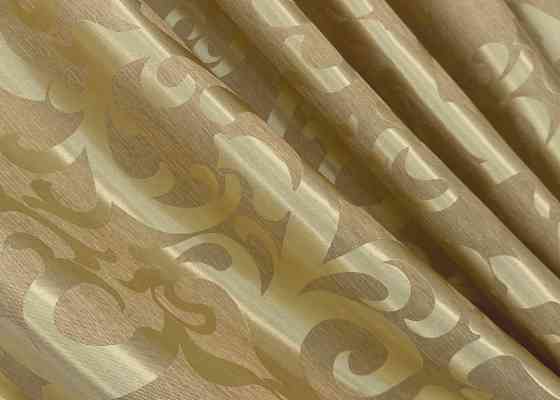 Комплект готових штор VR-Textil Жакард Вензель № 091ш Золотистий 200х270 см 2 шт (32-304) Київ