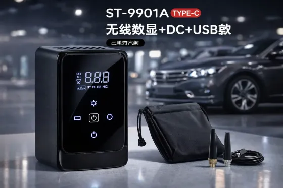 Компресор автомобільний Car Air Pump + павер банк+ фонарь Model:901А Коломыя