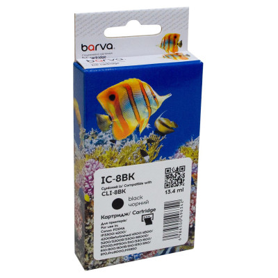 Картридж Barva Canon CLI-8BK (0620B024) 450с (IC-8BK) Винница - изображение 1