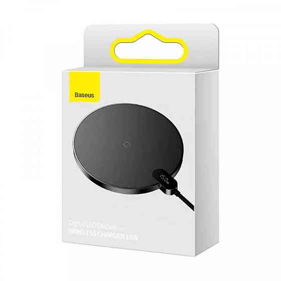 Бездротовий зарядний пристрій Baseus Digital LED Display Gen 2 Wireless Charger 15W Black CCED000001 Одеса