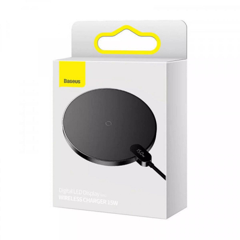 Бездротовий зарядний пристрій Baseus Digital LED Display Gen 2 Wireless Charger 15W Black CCED000001 Одеса - фото 4