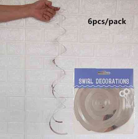 Дождик гирлянда на потолок 6 полосочек 70 см серебристый Киев