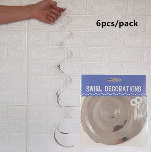 Дождик гирлянда на потолок 6 полосочек 70 см серебристый Киев - изображение 2