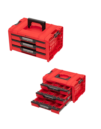 Набор ящиков для инструментов Qbrick System PRO Drawer Workshop Set 4 2.0 RED (5901238258360) Киев