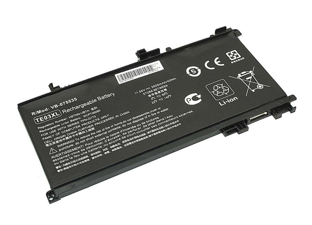 Аккумулятор для ноутбука HP TE03 Omen 15-AX 11.55V Black 3500mAh OEM Вінниця - фото 1