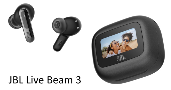 Навушники JBL Live Beam 3 Black Bluetooth з сенсорним дисплеєм кейсу, ANC, Hi-Fi звук, до 24 год, бездротова зарядка Київ