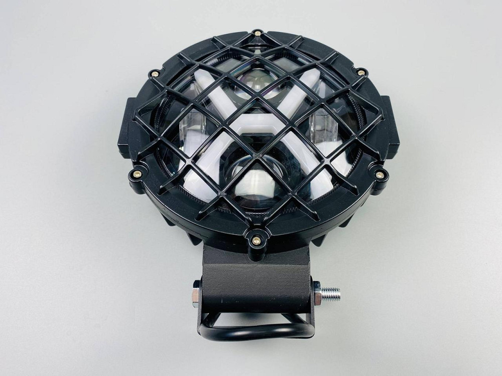 Фара головного світла LED, жовте та біле світло (ближній + дальній + DRL) 5.75 дюйма Мукачево - фото 5