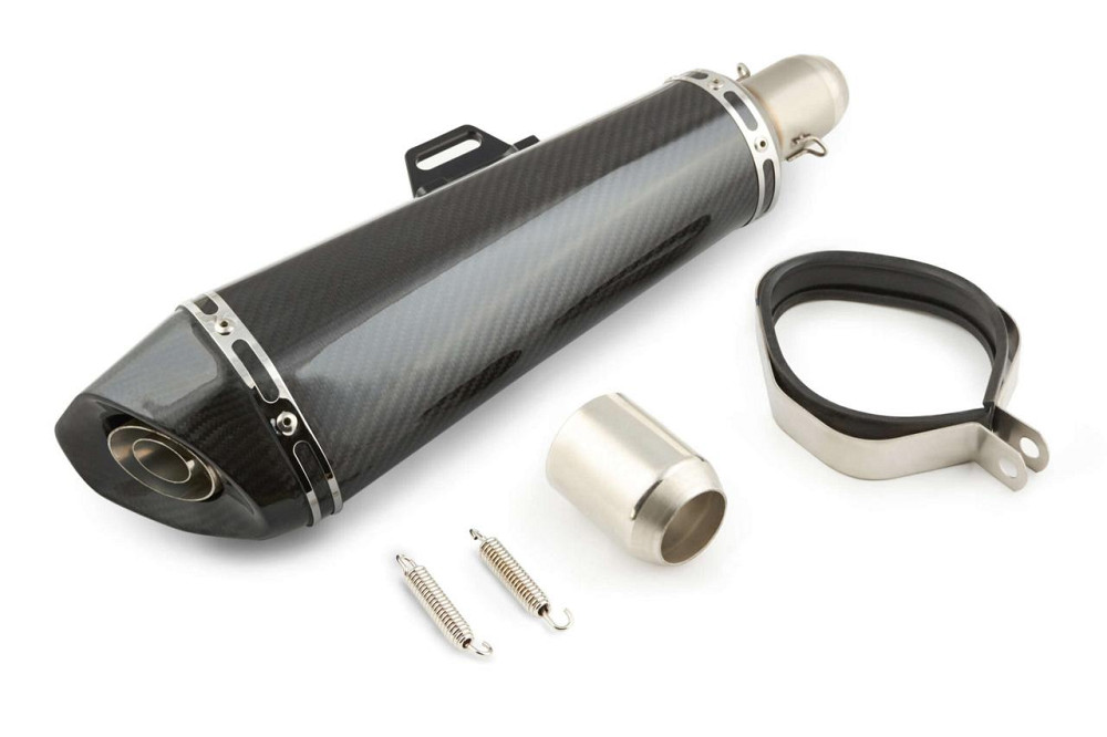 Глушник (тюнінг) 460*135mm (нержавіюча сталь, овал, карбон світлий, прямоток) 118 Мукачево - фото 1