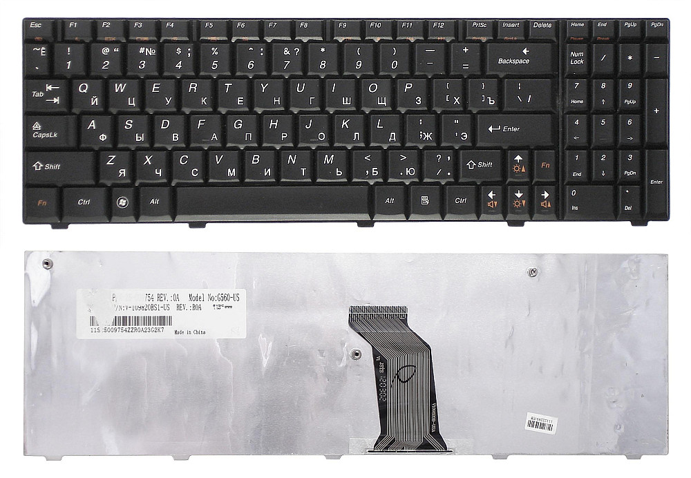 Клавиатура для ноутбука Lenovo IdeaPad (G560, G565) Black RU Вінниця - фото 1