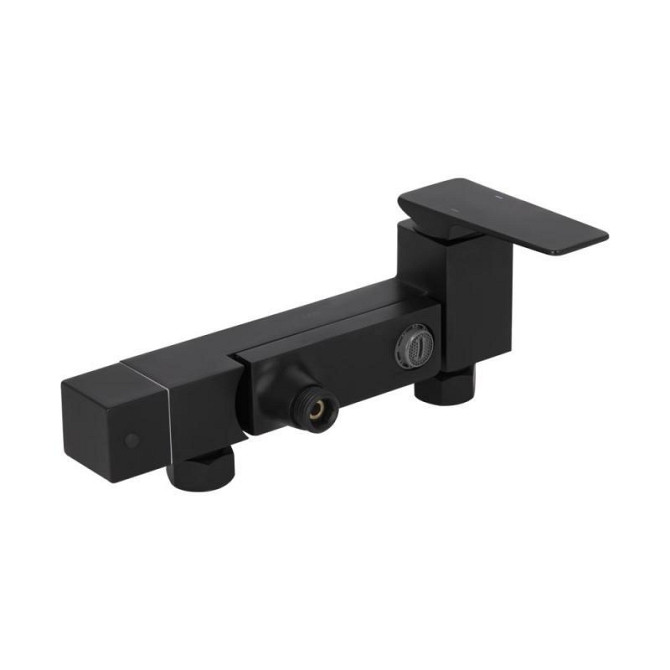 Душевая система для ванны из латуни Qtap Gemini на три потребителя (с изливом) QT51103KNG Black Matt Харьков - изображение 7