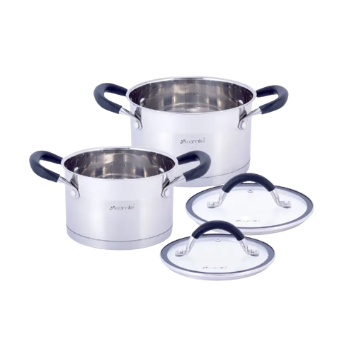 Набір каструль 4 предмети (каструлі 2/2,7л) нержавіюча сталь 5751 KAMILLE Житомир - фото 5