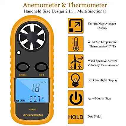 Цифровой анемометр 0,1-30м/с, -10-45°C BENETECH GM816 Чернигов