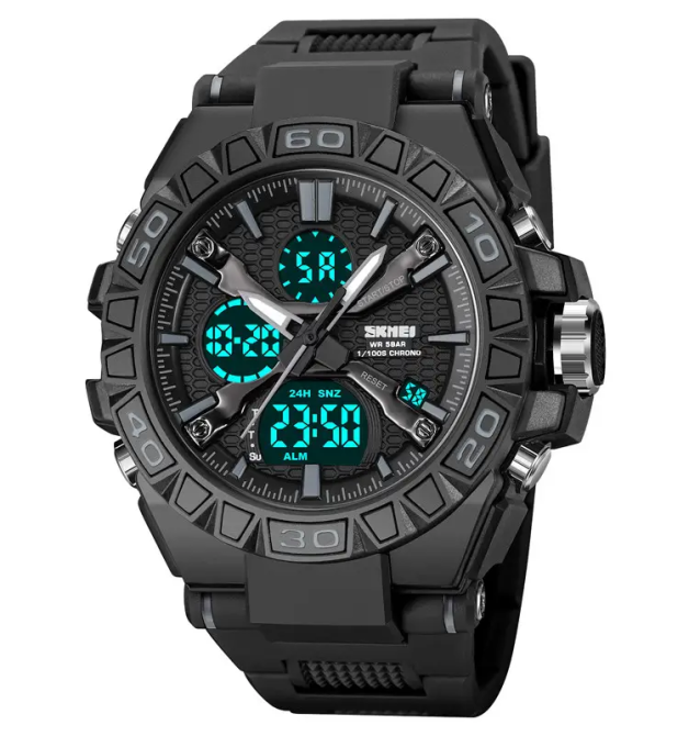 Годинник чоловічий наручний спортивний Skmei 2220 (Чорний) Київ - фото 2