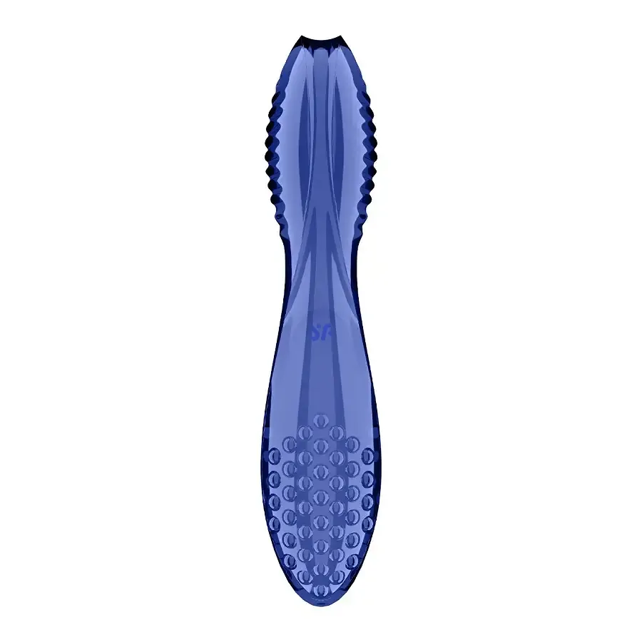 Двосторонній скляний дилдо Satisfyer Dazzling Crystal 2 Blue Львов - изображение 3