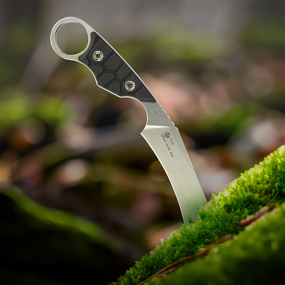 Ніж фіксований туристичний Ruike FS68, (8.6 см) 14C28N / G10 чорний Київ - фото 11