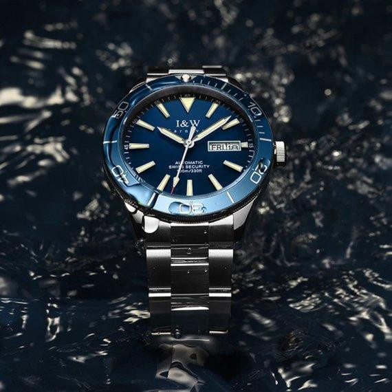 Годинник чоловічий механічний Carnival BlueMarine Nylon Strap 10 Bar (2 ремінці) Вінниця - фото 4